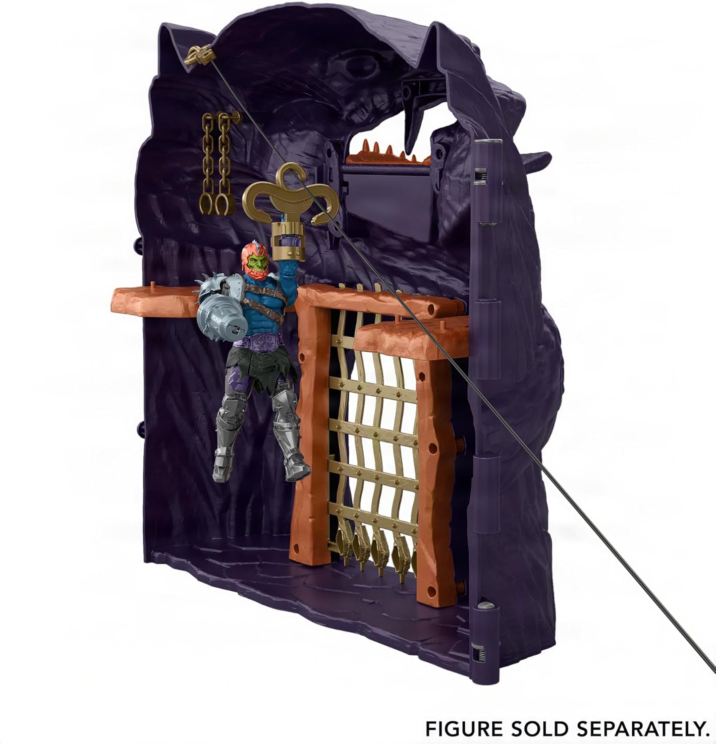 Masters of the Universe Movie Spielset Battle for Eternia Schloss Grayskull und Snake Mountain, Knochenthron mit Skeletor-Figur
