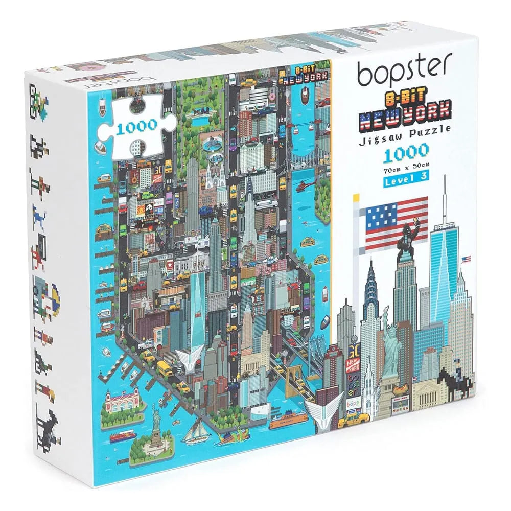 8-Bit Pixel Puzzle New York Level 3 1000 Teile - Smalltinytoystore