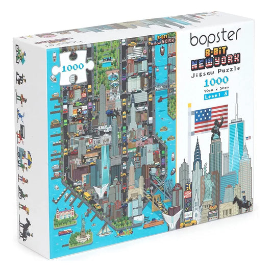 8-Bit Pixel Puzzle New York Level 3 1000 Teile - Smalltinytoystore