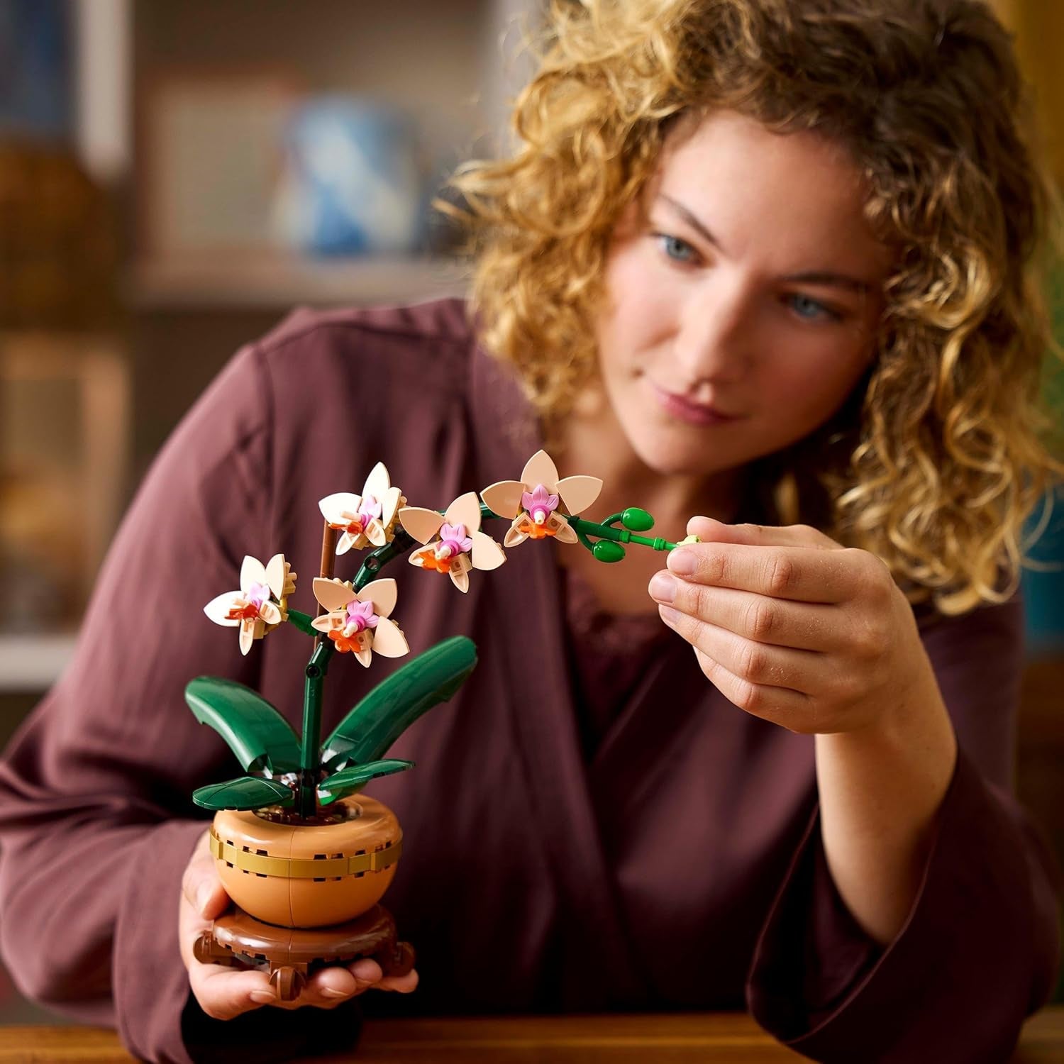 LEGO Botanicals Mini-Orchidee - Kunstblumen Set - Deko Fürs Wohnzimmer Oder Büro - Geschenk Für Frauen Und Männer - Künstliche Pflanzen - Bauset Für Erwachsene 10343