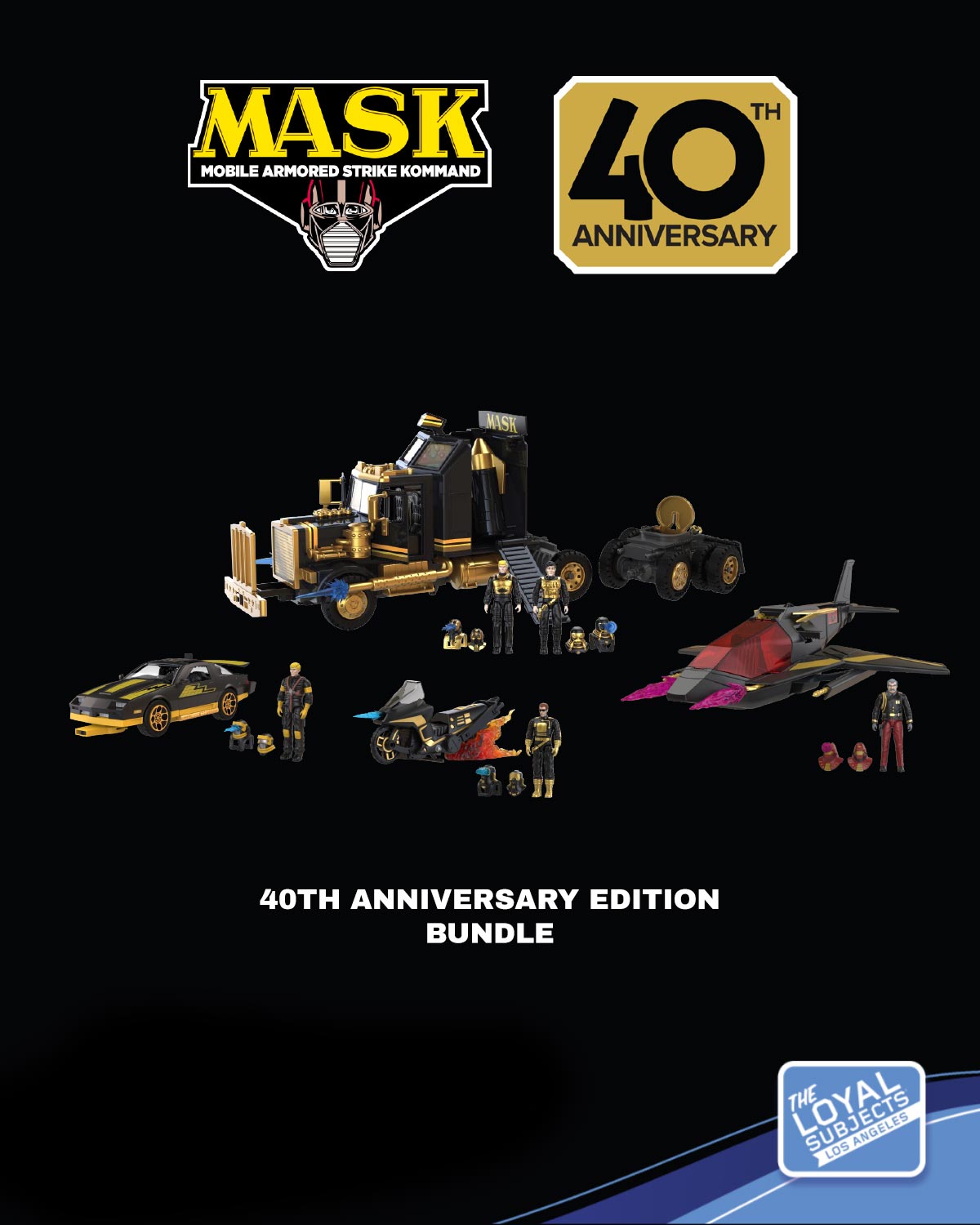 M.A.S.K. 40TH EDITION BLACK & GOLD COLLECTION BUNDLE WAVE THE LOYAL SUBJECTS