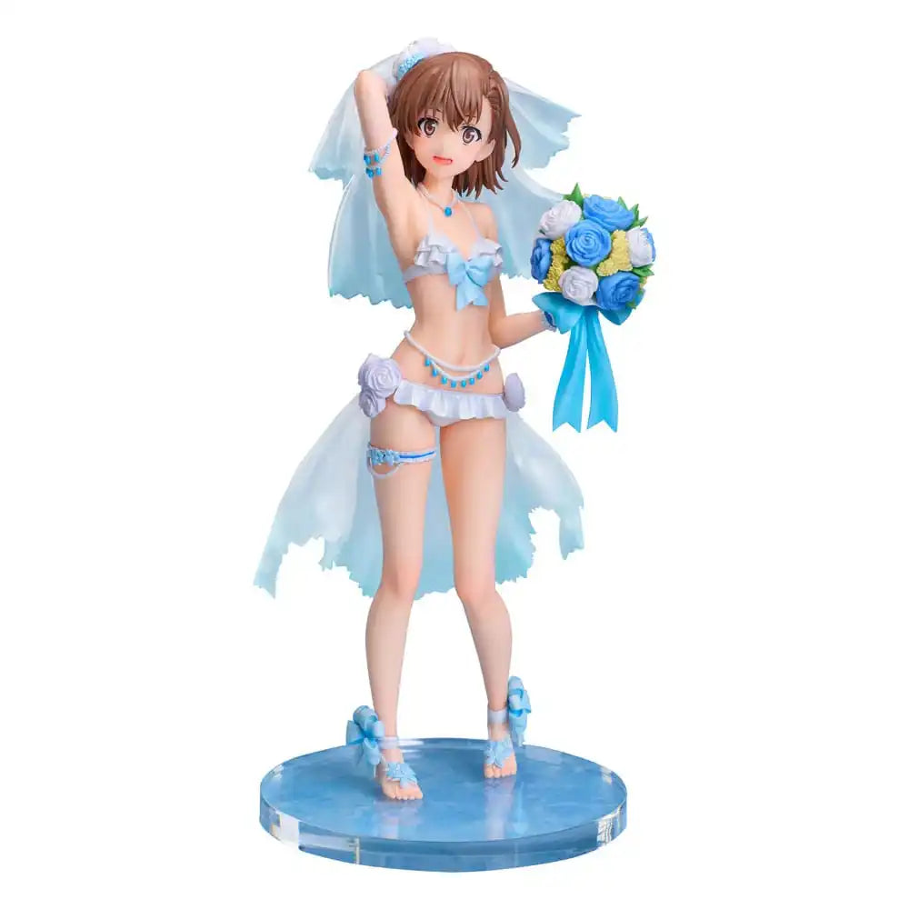A Certain Scientific Railgun T PVC Statue 1/7 Mikoto Misaka Wedding Swimsuit Ver. 25 cm - Smalltinytoystore