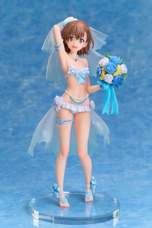 A Certain Scientific Railgun T PVC Statue 1/7 Mikoto Misaka Wedding Swimsuit Ver. 25 cm - Smalltinytoystore