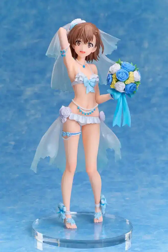 A Certain Scientific Railgun T PVC Statue 1/7 Mikoto Misaka Wedding Swimsuit Ver. 25 cm - Smalltinytoystore