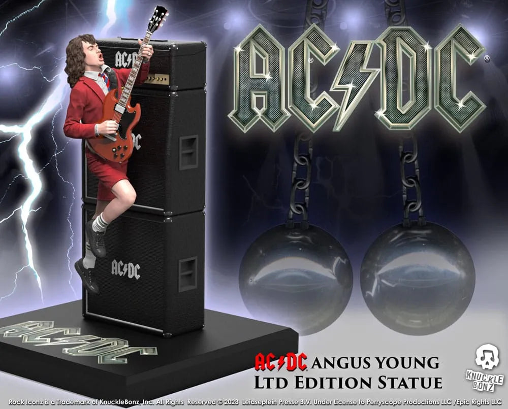 AC/DC Rock Iconz Statue Angus Young III 25 cm - Smalltinytoystore
