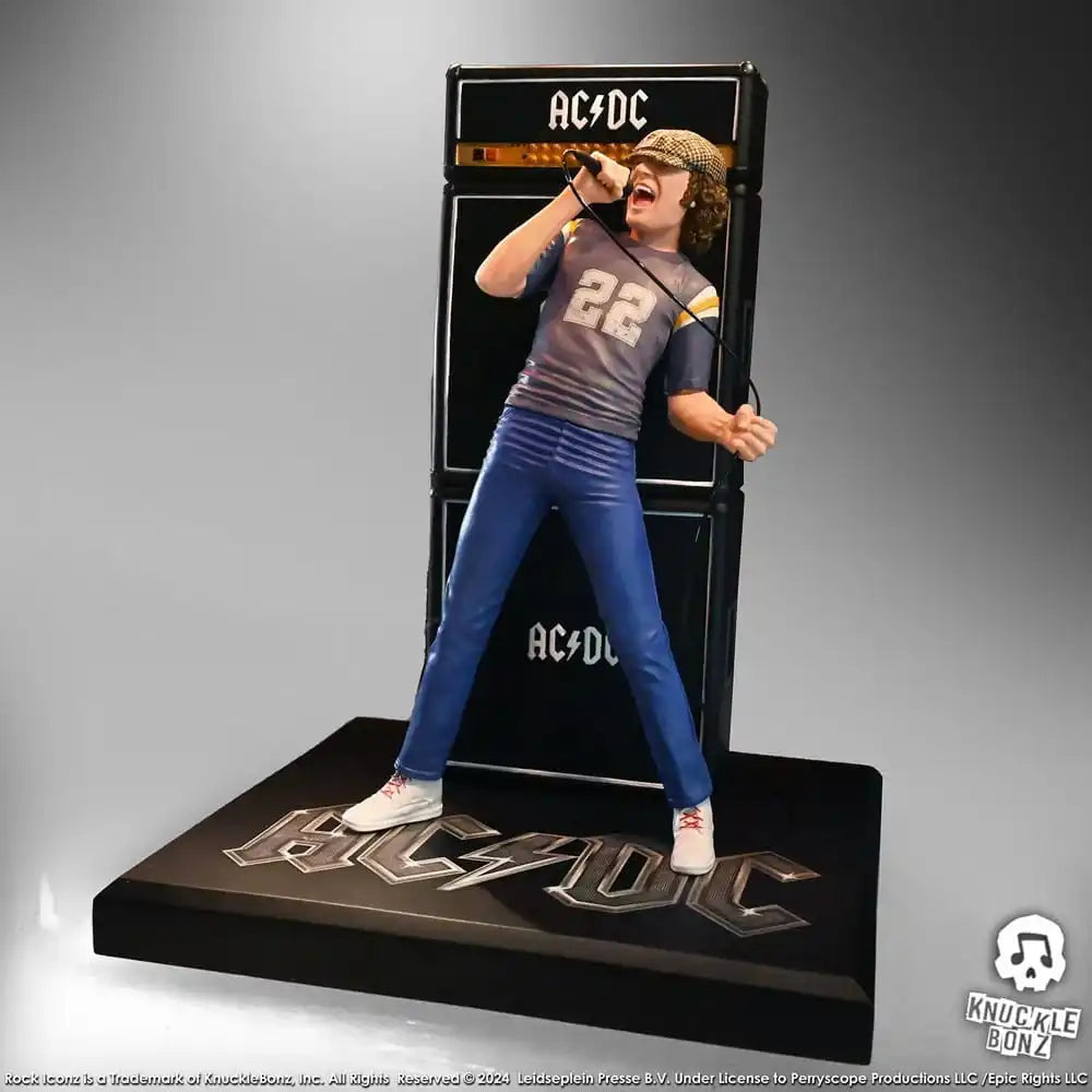AC/DC Rock Iconz Statue Brian Johnson 23 cm - Smalltinytoystore