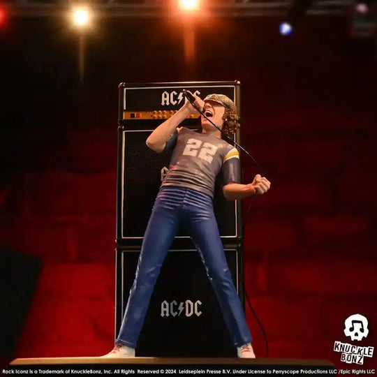 AC/DC Rock Iconz Statue Brian Johnson 23 cm - Smalltinytoystore