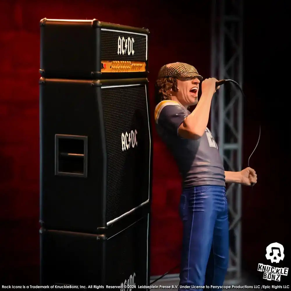 AC/DC Rock Iconz Statue Brian Johnson 23 cm - Smalltinytoystore