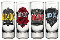 AC/DC Schnapsgläser 4er-Pack Black Ice - Beschädigte Verpackung - Smalltinytoystore