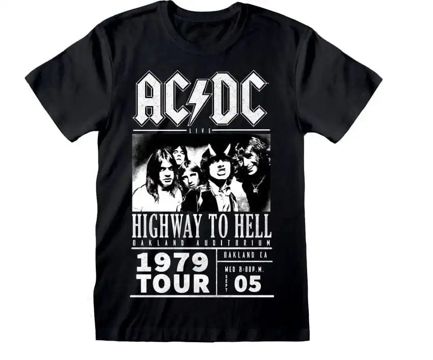 AC/DC T-Shirt Highway To Hell 1979 Tour Black Größe L - Smalltinytoystore