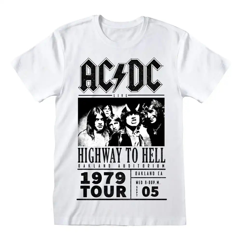 AC/DC T-Shirt Highway To Hell 1979 Tour White - Smalltinytoystore