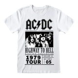 AC/DC T-Shirt Highway To Hell 1979 Tour White - Smalltinytoystore