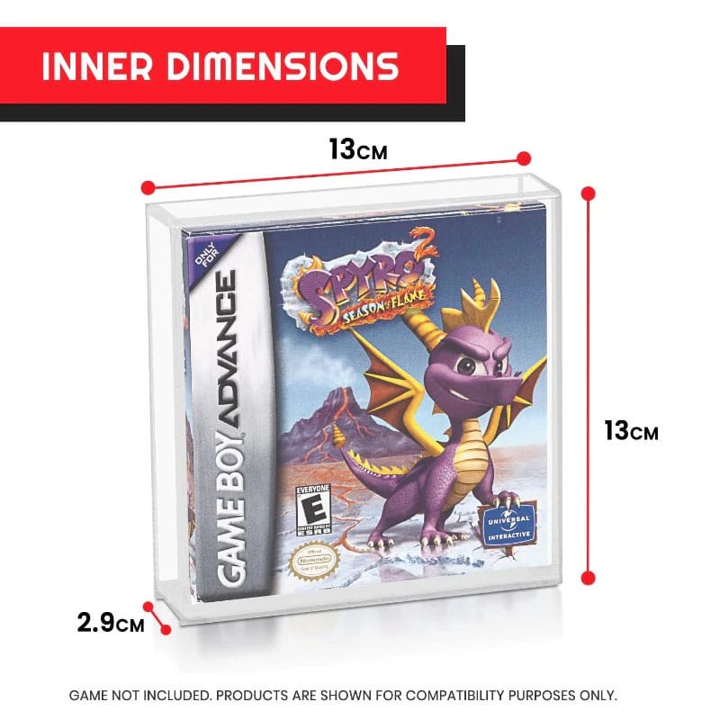 Acrylgehäuse 2er-Pack für Gameboy/Gameboy Advance Spiele - Smalltinytoystore