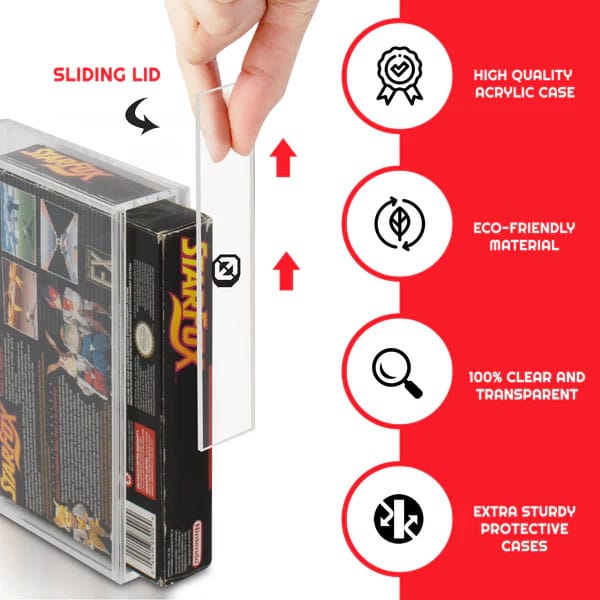 Acrylgehäuse 2er-Pack für SNES/N64 Spiele - Smalltinytoystore