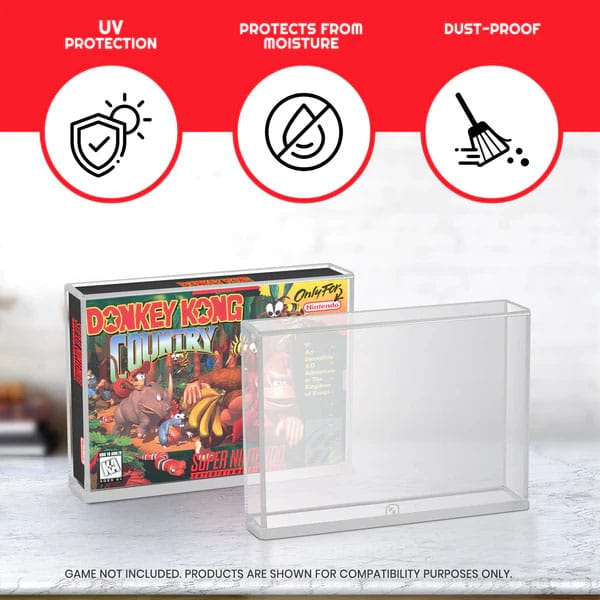 Acrylgehäuse 2er-Pack für SNES/N64 Spiele - Smalltinytoystore