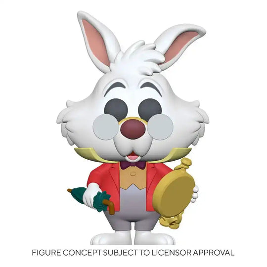 Alice im Wunderland POP! Disney Vinyl Figur White Rabbit w/Watch 9 cm - Smalltinytoystore