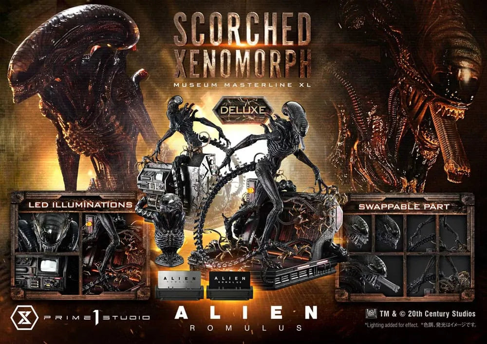 Alien: Romulus Museum Masterline XL Statue 1/3 Scorched Xenomorph Deluxe Version 98 cm - Smalltinytoystore