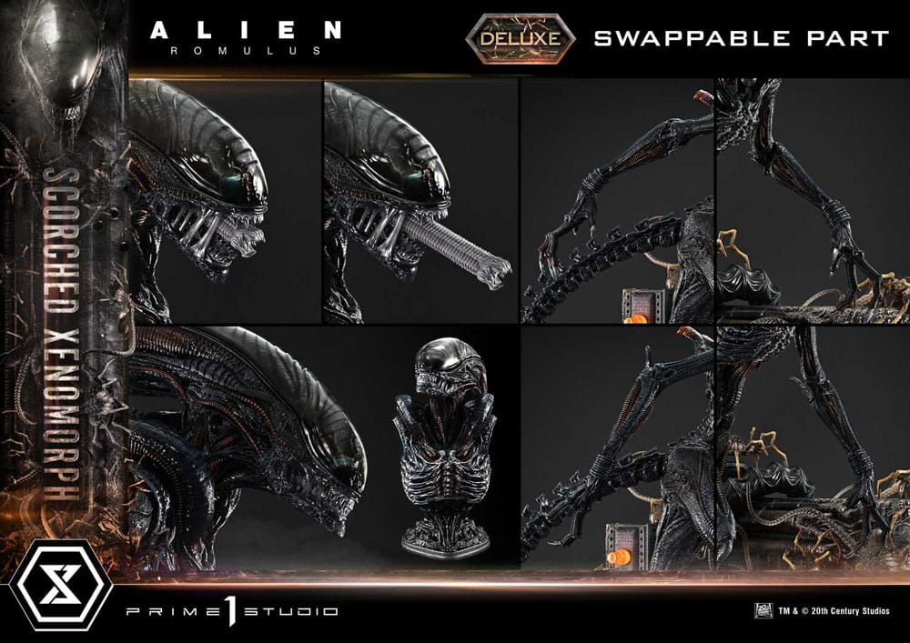 Alien: Romulus Museum Masterline XL Statue 1/3 Scorched Xenomorph Deluxe Version 98 cm - Smalltinytoystore