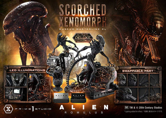Alien: Romulus Museum Masterline XL Statue 1/3 Scorched Xenomorph Deluxe Version 98 cm - Smalltinytoystore