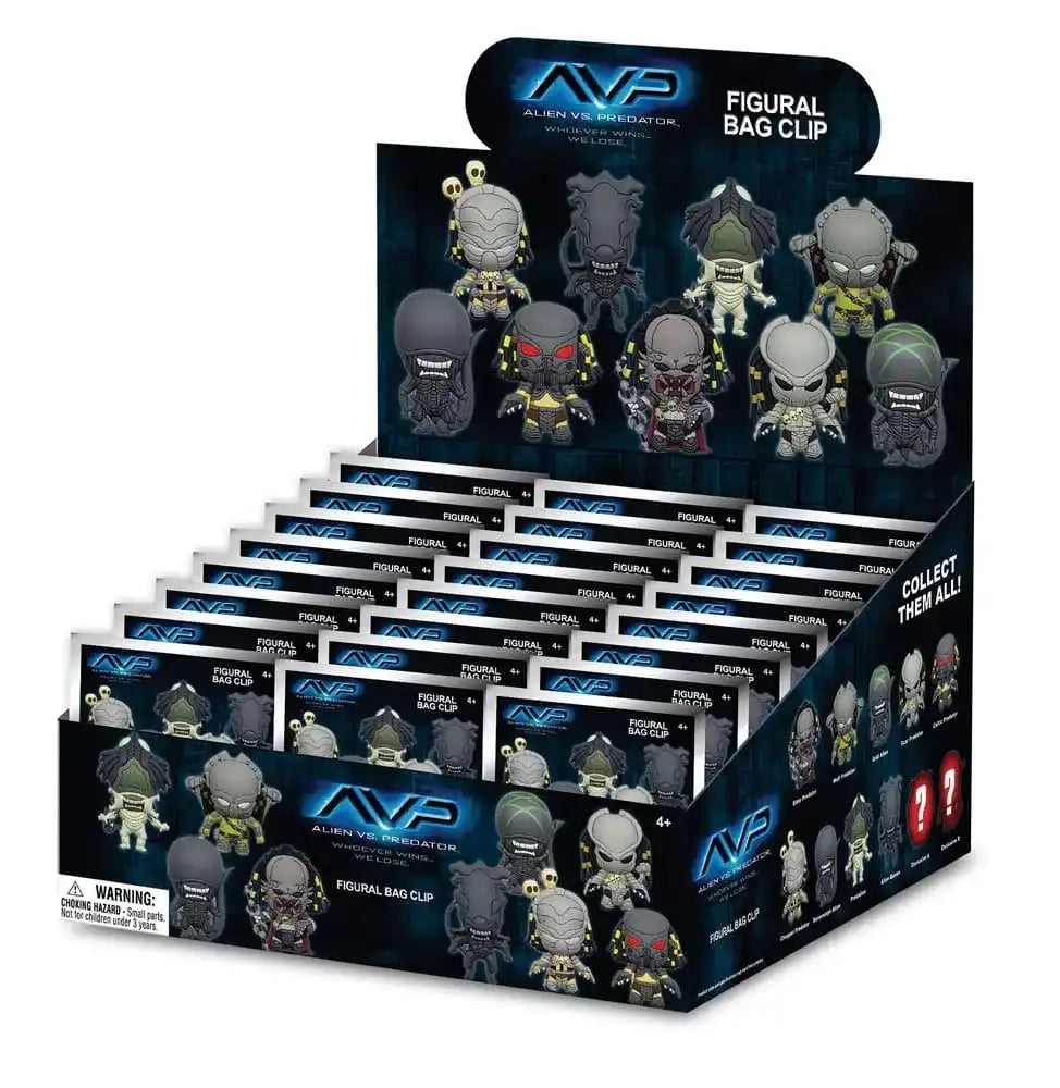 Alien vs. Predator 3D PVC-Taschenanhänger Display (24) - Smalltinytoystore