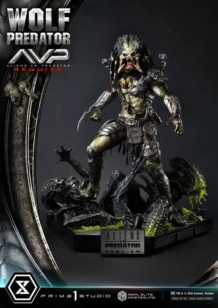 Alien vs. Predator Real Elite Masterline Series Statue 1/3 Requiem Wol ...