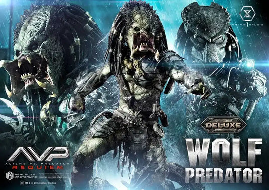 Alien vs. Predator Real Elite Masterline Series Statue 1/3 Requiem Wolf Predator Deluxe Bonus Ver. 95 cm - Smalltinytoystore