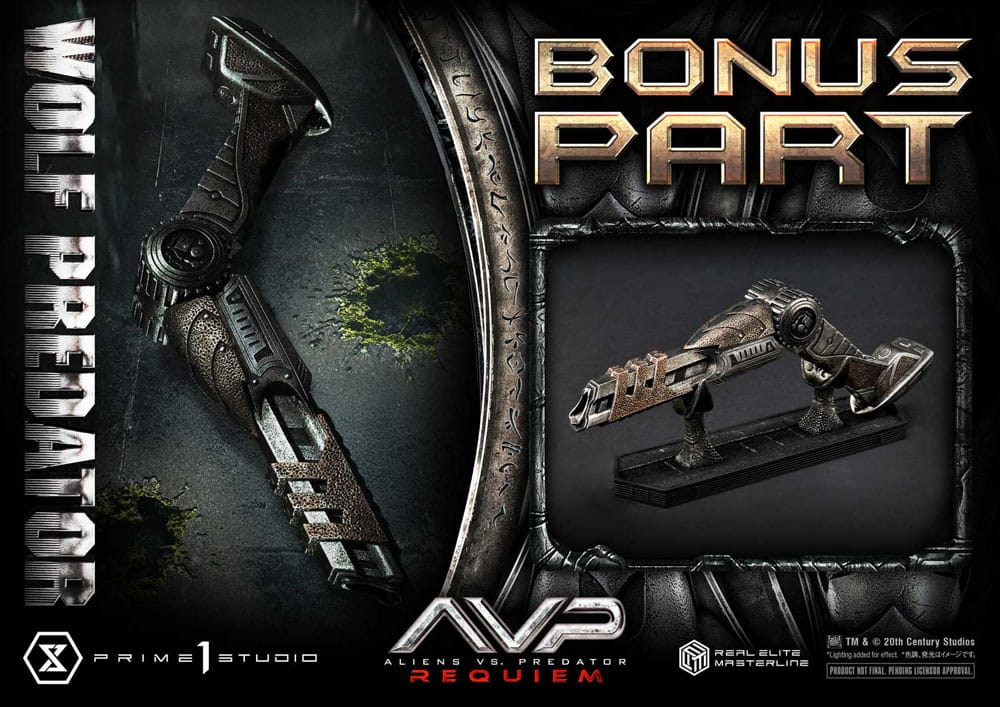 Alien vs. Predator Real Elite Masterline Series Statue 1/3 Requiem Wolf Predator Deluxe Bonus Ver. 95 cm - Smalltinytoystore