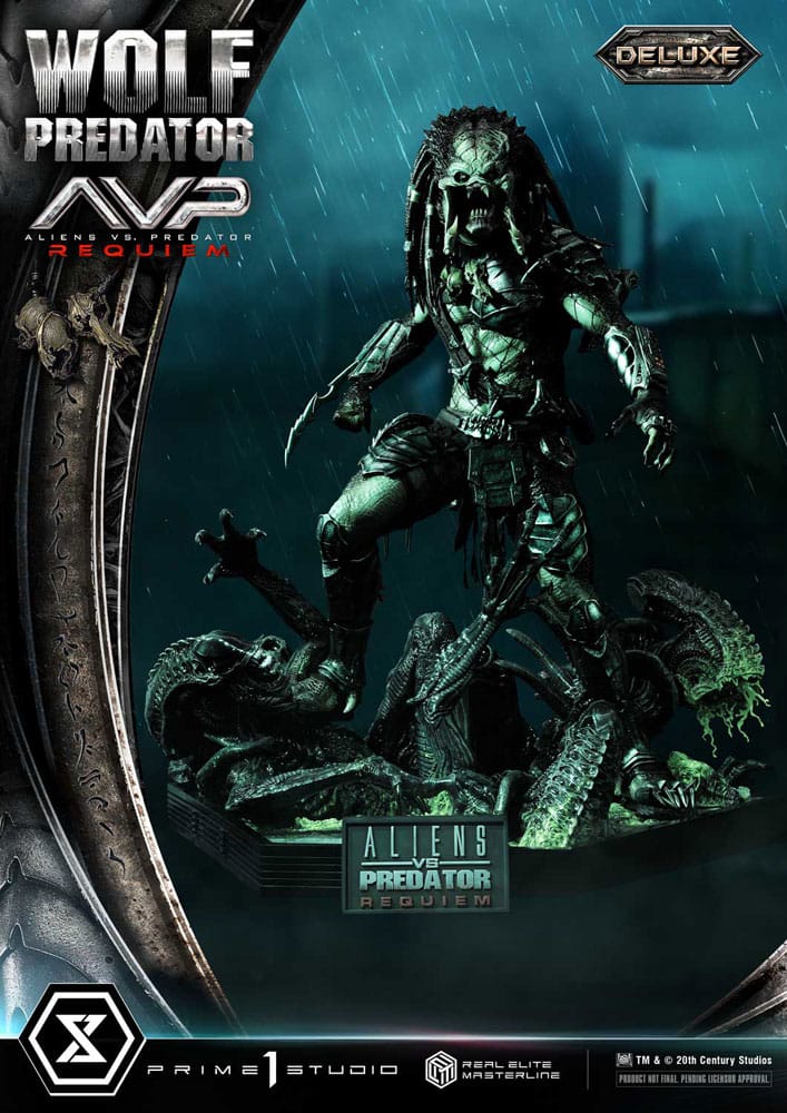 Alien vs. Predator Real Elite Masterline Series Statue 1/3 Requiem Wolf Predator Deluxe Bonus Ver. 95 cm - Smalltinytoystore