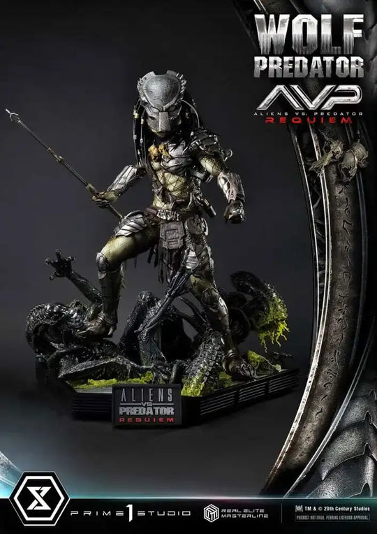 Alien vs. Predator Real Elite Masterline Series Statue 1/3 Requiem Wolf Predator Deluxe Ver. 95 cm - Smalltinytoystore