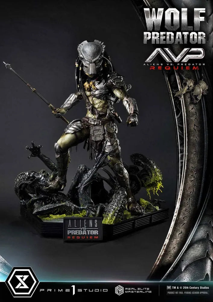 Alien vs. Predator Real Elite Masterline Series Statue 1/3 Requiem Wolf Predator Deluxe Ver. 95 cm - Smalltinytoystore