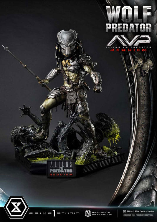 Alien vs. Predator Real Elite Masterline Series Statue 1/3 Requiem Wolf Predator Deluxe Ver. 95 cm - Smalltinytoystore