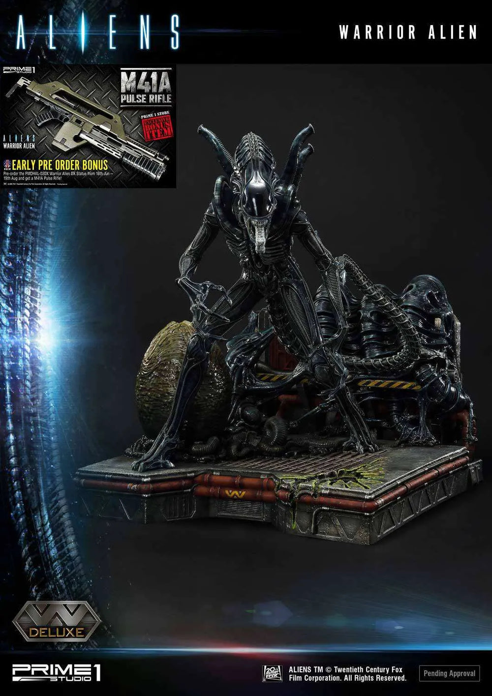 Aliens Premium Masterline Series Statue Warrior Alien Deluxe Bonus Version 67 cm - Smalltinytoystore