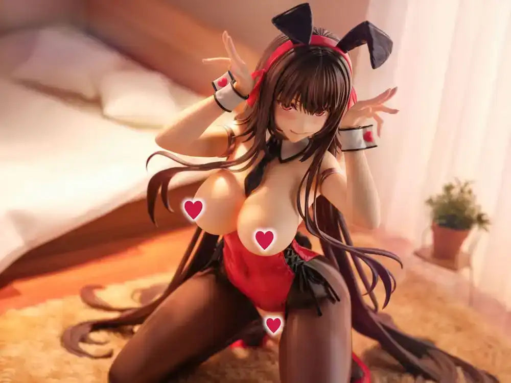 Amakano 2+ PVC Statue 1/4 Yuuhi Kurohime Bunny Suit Ver. 32 cm - Smalltinytoystore