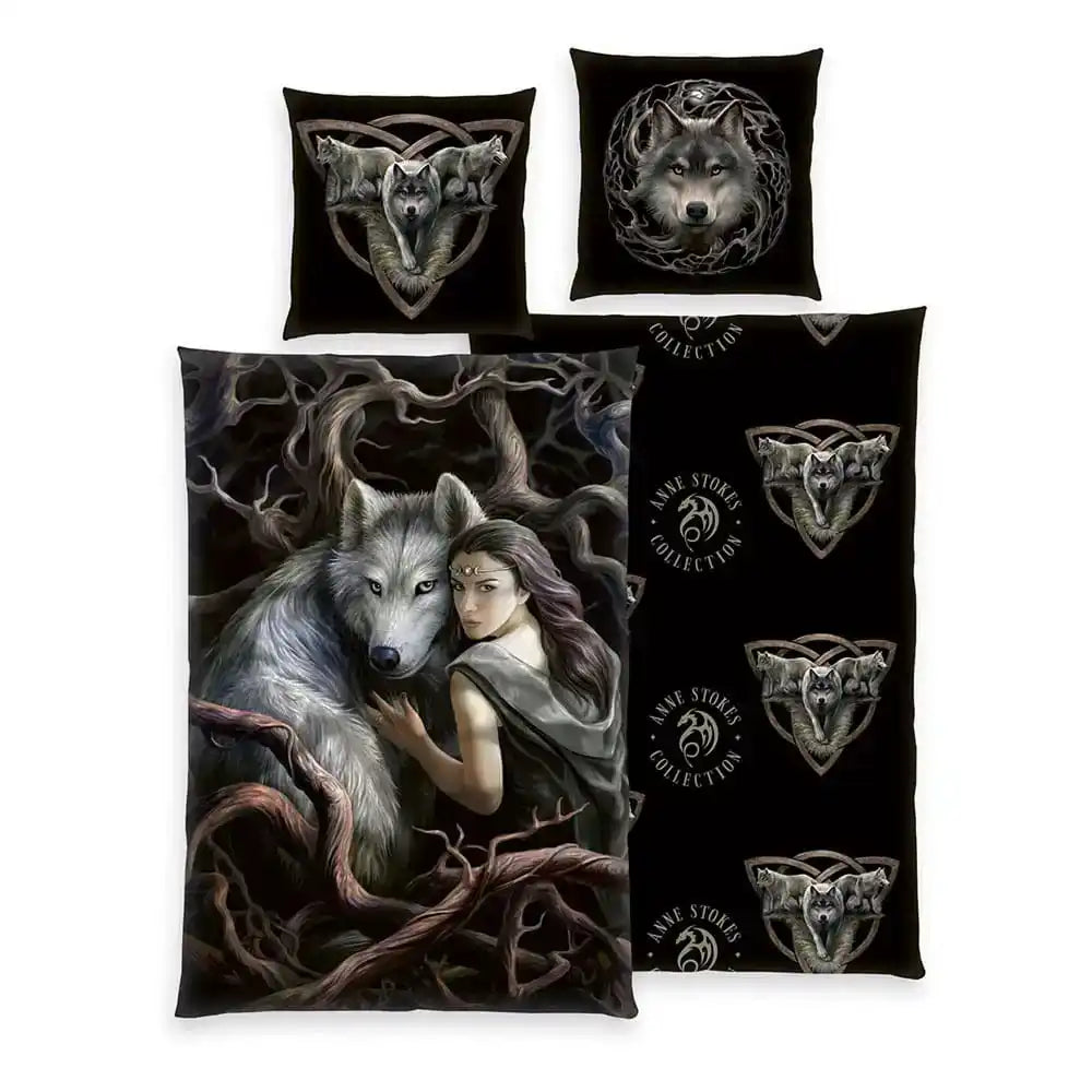 Anne Stokes Bettwäsche Wolfs 135 x 200 cm - Smalltinytoystore