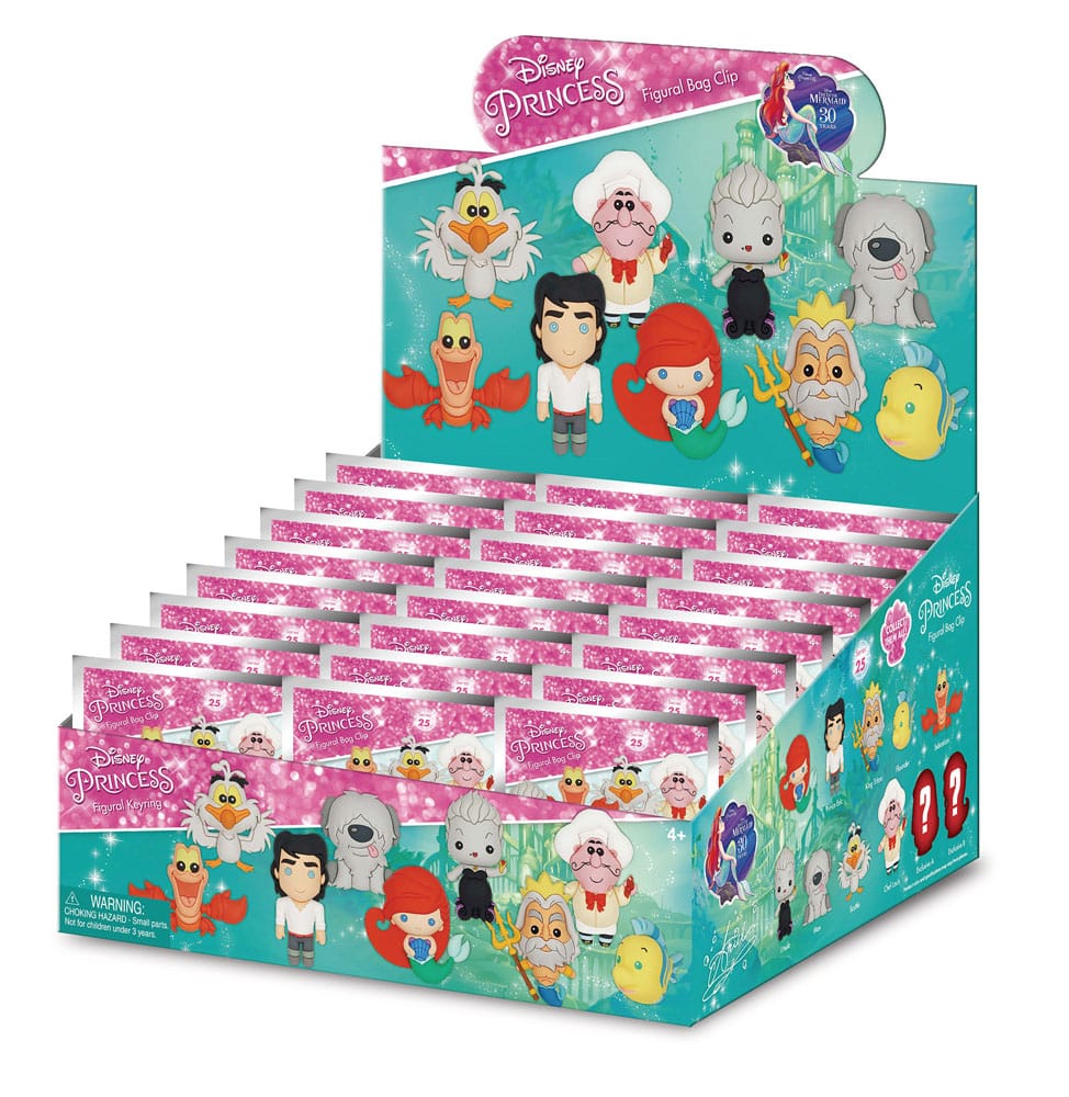 Arielle, die Meerjungfrau 3D PVC-Taschenanhänger Series 1 Display (24) - Smalltinytoystore
