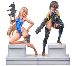 Arms Note Statuen 1/7 Swim Team Bucho-chan and Kohai-chan 22 cm - Smalltinytoystore