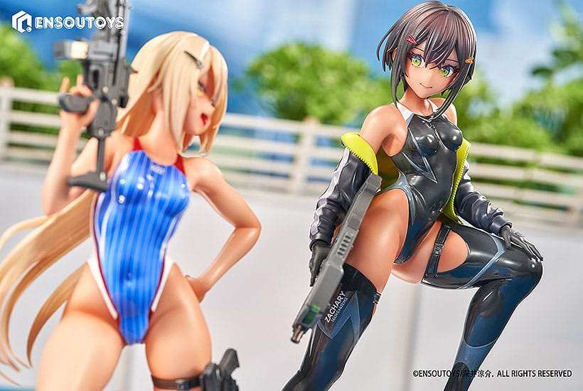 Arms Note Statuen 1/7 Swim Team Bucho-chan and Kohai-chan 22 cm - Smalltinytoystore