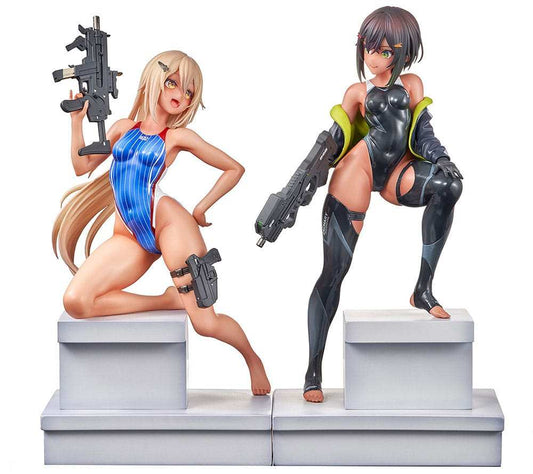Arms Note Statuen 1/7 Swim Team Bucho-chan and Kohai-chan 22 cm - Smalltinytoystore