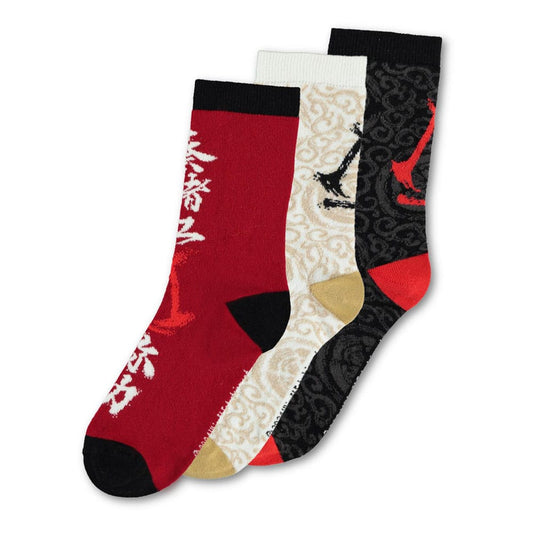 Assassin´s Creed Shadows Socken 3er-Pack Crew 35-38 - Smalltinytoystore