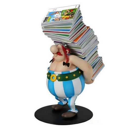 Asterix Collectoys Statue Obelix trägt Bücherstapel 21 cm - Smalltinytoystore