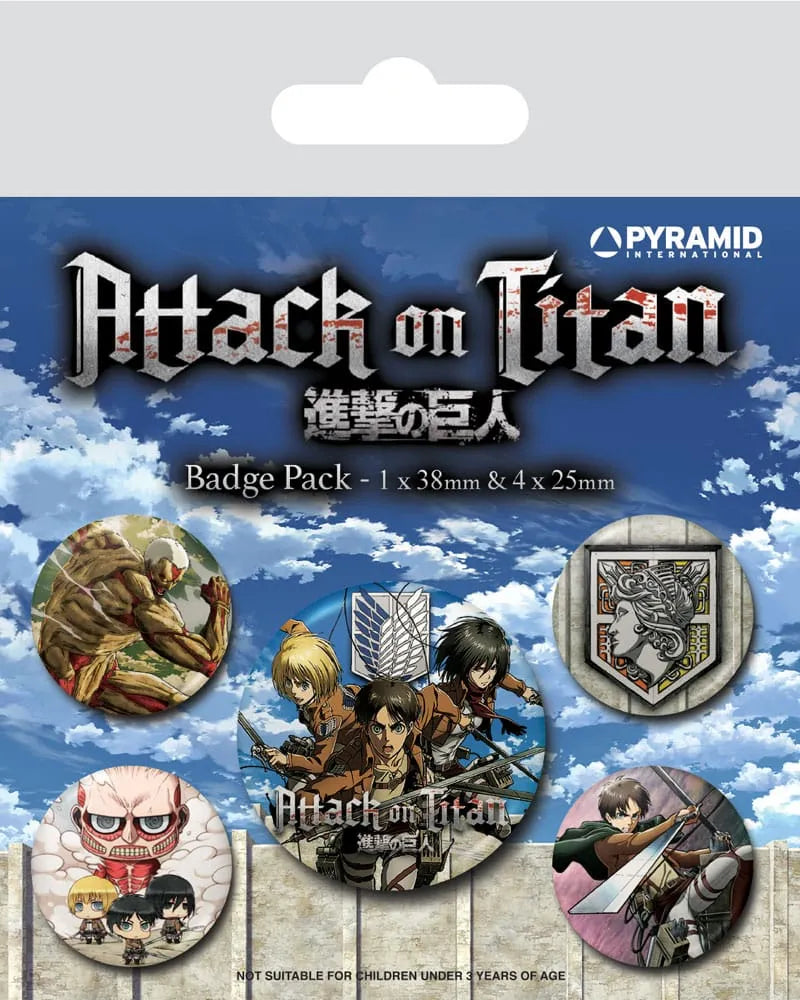 Attack on Titan Ansteck-Buttons 5er-Pack Season 3 - Smalltinytoystore