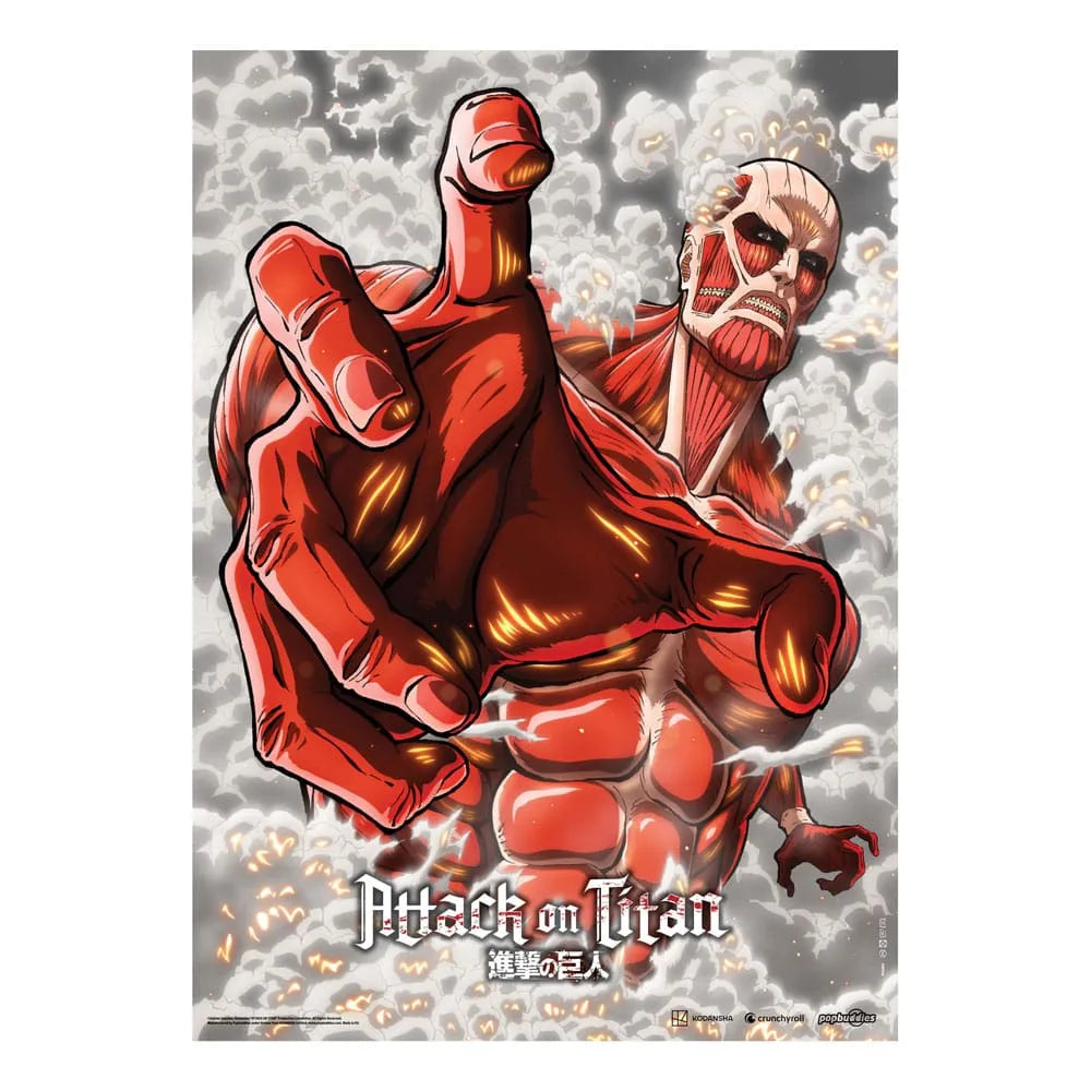 Attack On Titan Fabric Poster Colossal Titan 84 x 118 cm - Smalltinytoystore