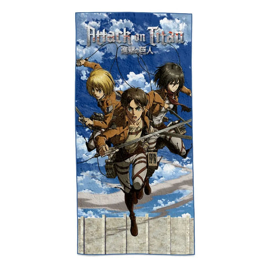 Attack on Titan Handtuch Eren, Mikasa & Armin 150 x 75 cm - Smalltinytoystore