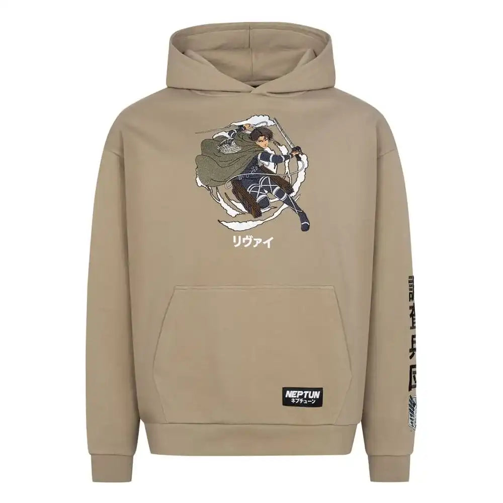 Attack on Titan Kapuzenpullover Graphic Khaki Größe S - Smalltinytoystore