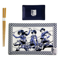 Attack on Titan Keramik Sushi Set mit Essstäbchen - Smalltinytoystore