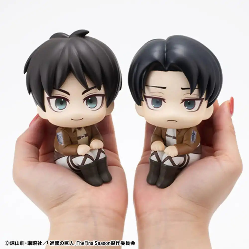 Attack on Titan Look Up PVC Statue Eren Jaeger & Levi Set (with gift) 11 cm - Smalltinytoystore