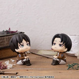 Attack on Titan Look Up PVC Statue Eren Jaeger & Levi Set (with gift) 11 cm - Smalltinytoystore