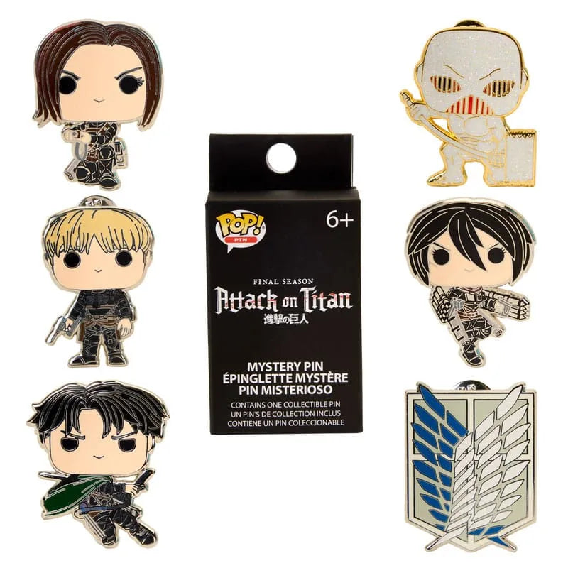 Attack on Titan Loungefly Ansteck-Pins Blind S4 Character Display (12) - Smalltinytoystore