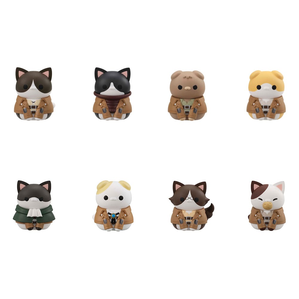 Attack on Titan Mega Cat Project Attack on Tinyan Sammelfiguren Gathering Scout Regiment danyan! 3 cm Sortiment (8) - Smalltinytoystore