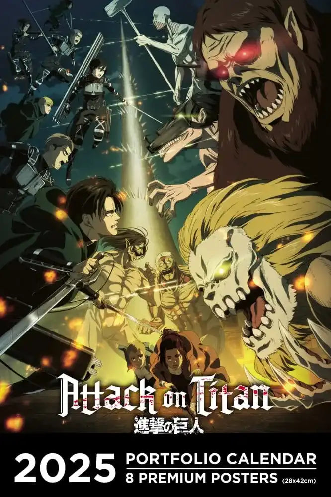 Attack on Titan Portfolio Kalender 2025 *Englische Version* - Smalltinytoystore